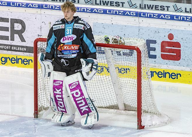 Tormann David Kickert (EHC Liwest Black Wings Linz) EHC Liwest Black Wings Linz vs Fehervar AV 19