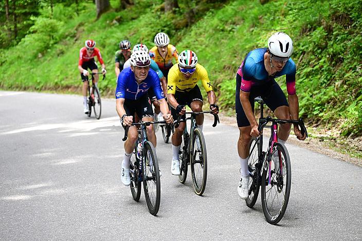 Anstieg zur Höss, Aaron Dockx (BEL, Alpecin-Deceuninck Development Team), Edgar David Cadena (MEX, Petrolike),  Mattia Gaffuri (ITA, Swatt Club), 4. Etappe St.Florian /Asten - Hinterstoder/Höss 15. Int. Raiffeisen OÖ-Radrundfahrt UCI Kat. 2.2