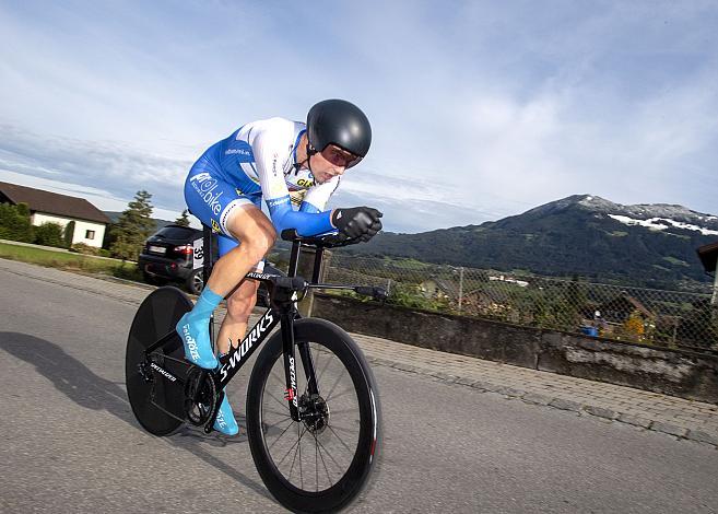 Tagessieger Johannes Hirschbichler (AUT, Union Raiffeisen Radteam Tirol) ATTS, Zeitfahren, Austrian Time Trail Series,  U23, Elite Damen und Herren