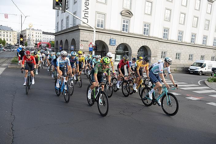 Start zur 1. Etappe Linz Hauptplatz - Pöstlingberg, Oberösterreich Rundfahrt
