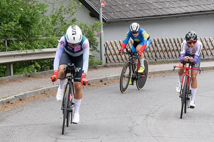 Tabea Huys (AUT, MAXX-Solar Rose Woman Racing), Jennifer Daniel (AUT, Arbö Rapso Knittelfeld), Sarah Bärnthaler (AUT, Wheel Divas Cycling Team), ÖM Staatsmeisterschaft, Zeitfahren, Königswiesen OÖ