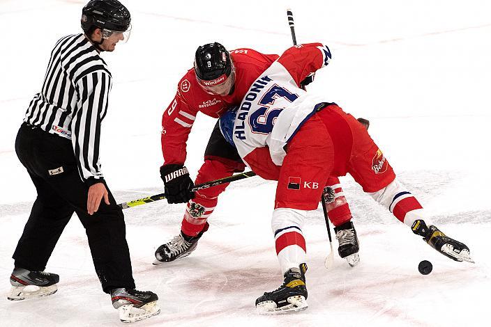 Stürmer Finn Van Ee (AUT), Jan Hladonik (CZE) Österreich vs Tschechische Republik, Eishockey Nationalteam, Testspiel Linz, Oberösterreich 
