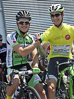 Riccardo Zoidl, Team Gourmetfein und Florian Bissinger, Team Vorarlberg, 2. Etappe, Linz - Aigen/Schlaegl