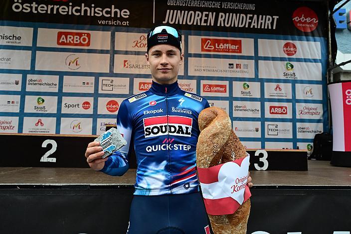 Etappensieger Maksymilian Matyasik (POL, Soudal Quick-Step U19),  50. OÖ Junioren Rundfahrt, 2. Etappe Sarleinsbach - Sarleinsbach