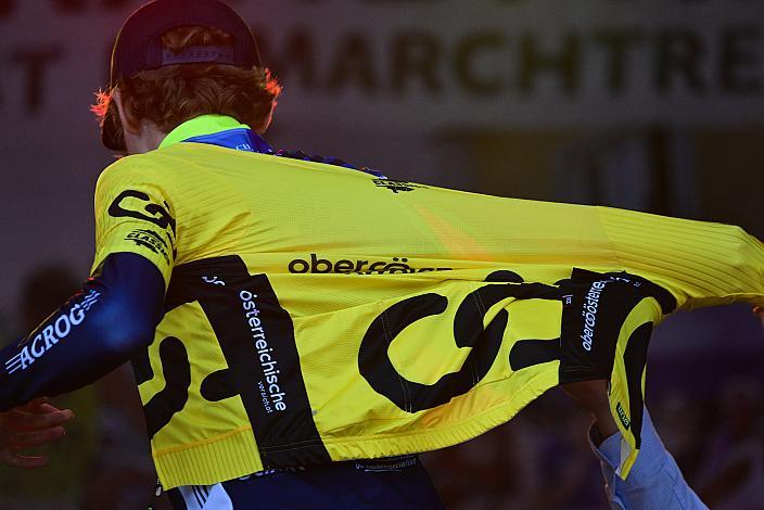 Im Gelben Trikot des Gesamtführenden und Sieger 1. Etappe Jasper Verbrugge (BEL, Acrog-Tormans), 50. OÖ Junioren Rundfahrt, 1. Etappe Marchtrenk - Marchtrenk
