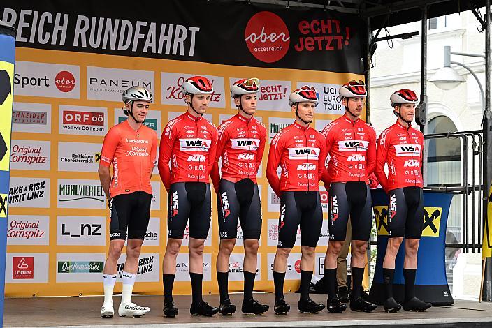 Im Roten Trikot des Besten Österreichers Martin Messner (AUT, WSA KTM Graz), Team WSA KTM Graz, 2. Etappe Eferding - Reichersberg, Oberösterreich Rundfahrt