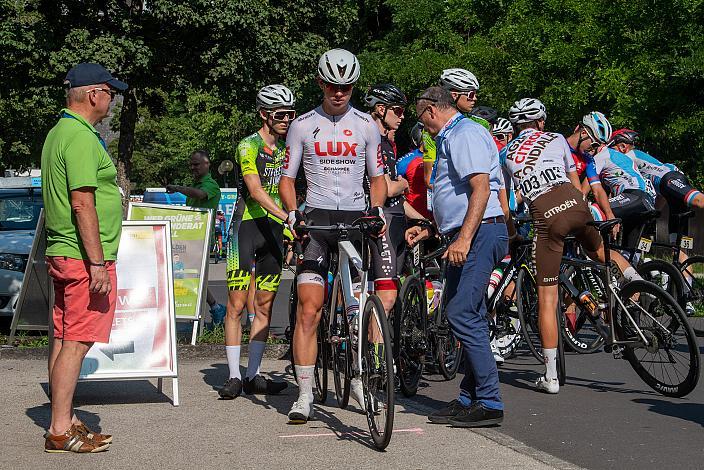 Übersetzungskontrolle Franz Hopfgartner, UCI Kommissar 46. Int. Keine Sorgen,  Junioren Rundfahrt UCI Kat. MJ 2.1, 1. Etappe Haid/Ansfelden - Marchtrenk