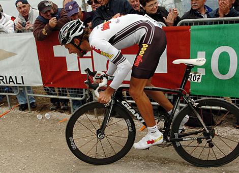 Frantisek Rabon, Tschechien, Team High Road, in der Schlussrampe am Kronplatz.