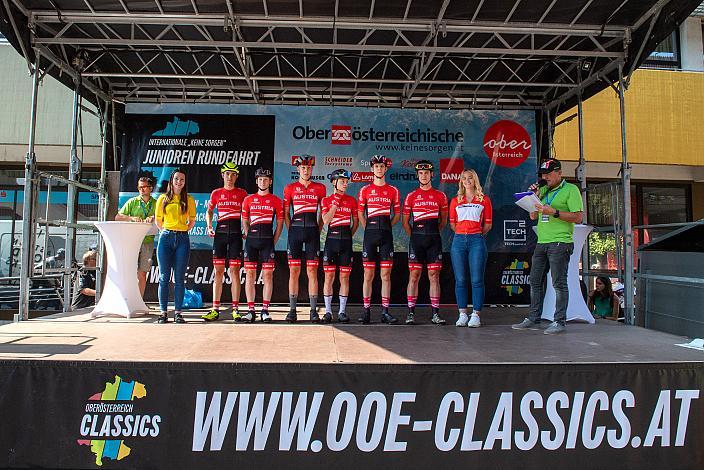 das Junioren Nationalteam 46. Int. Keine Sorgen,  Junioren Rundfahrt UCI Kat. MJ 2.1, 1. Etappe Haid/Ansfelden - Marchtrenk