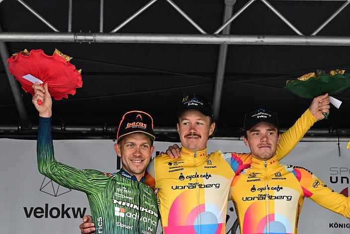 Podest v.l. 2. Platz Riccardo Zoidl (AUT, Hrinkow Advarics), Sieger des Rennens Alexander Konychev (ITA, Team Vorarlberg), 3. Platz Emanuel Zangerle (AUT, Team Vorarlberg), Herren Elite, U23, Cycling League Austria Radliga, Mühlviertler Hügelwelt Classic Elite Damen, Königswiesen, OÖ