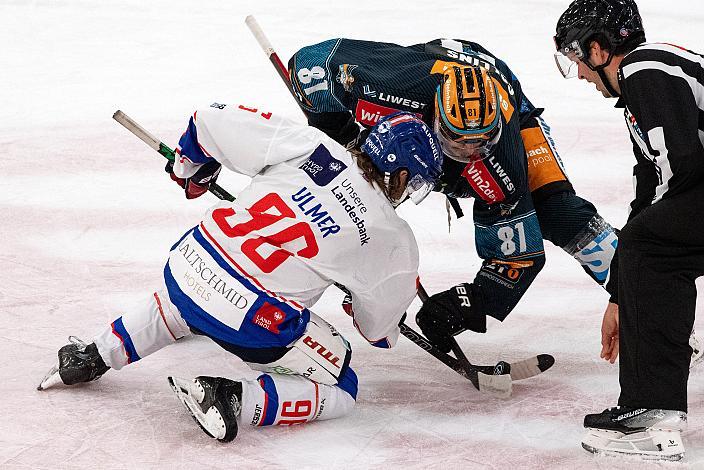 Sean Collins (Steinbach Black Wings Linz), Martin Ulmer (HC Tiwag Innsbruck - Die Haie), Steinbach Black Wings Linz vs HC TIWAG Innsbruck - Die Haie , Linz AG Eisarena
