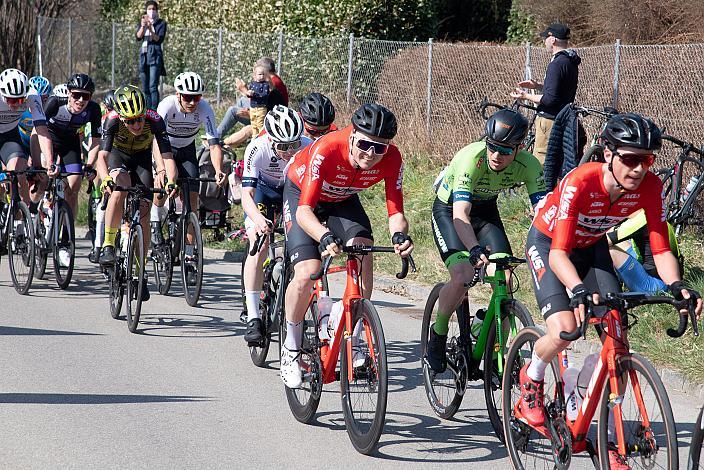 Daniel Auer (AUT, WSA KTM Graz pb Leomo), Timon Loderer (GER, Hrinkow Advarics) Herren Elite, U23, Radliga, 61. Radsaison-Eröffnungsrennen Leonding, Oberösterreich 