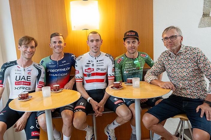 v.l. Felix Grossschartner (AUT, UAE Team Emirates - XRG), Gregor Mühlberger (AUT, Decathlon CMA CGM Team), Michael Gogl (AUT, Alpecin - Premier Tech), Riccardo Zoidl (AUT, Hrinkow Advarics) U23, Road Cycling League Austria, Kriterium Wels