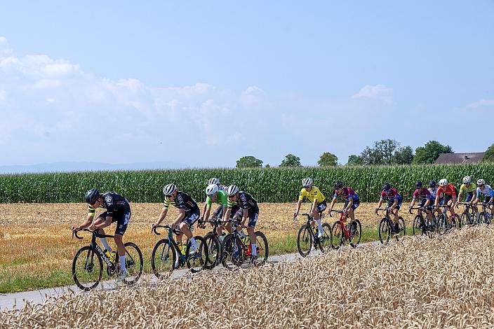 Im Gelben Trikot des Gesamtführenden Frank Aron Ragilo (EST, Cannibal Team), Bad Wimsbach - Strass im Attergau, Int. "Keine Sorgen" Junioren Rundfahrt UCI Kat. 2.1 MJ