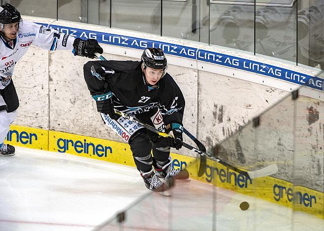 Moritz Matzka (EHC Liwest Black Wings Linz) Testspiel, EHC Liwest Black Wings Linz vs Straubing Tigers