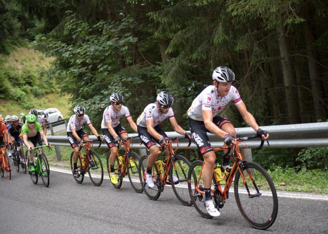 Maximilian Kuen (AUT, Tirol Cycling Team), Clemens Fankhauser (AUT, Tirol Cycling Team) ,Sebastian Schönberger (AUT, Tirol Cycling Team)Rad Staatsmeisterschaft, Elite Herren, Grein an der Donau
Maximilian Kuen (AUT, Tirol Cycling Team), Clemens Fankh