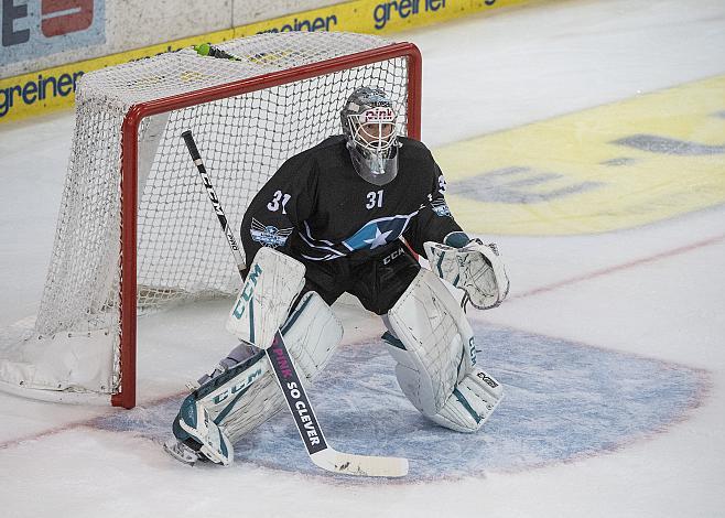 Tormann David Kickert (EHC Liwest Black Wings Linz) Testspiel, EHC Liwest Black Wings Linz vs CEZ Motor Ceske Budejovice