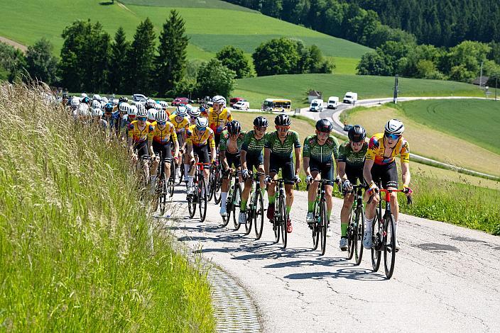 Dominik Amann (AUT, Team Vorarlberg), Dominik Hödlmoser (AUT, Hrinkow Advarics), Paul Buschek (AUT, Hrinkow Advarics Cycleang Team), 3. Etappe Bad Schallerbach - Aigen - Schlägl, 15. Int. Raiffeisen OÖ-Radrundfahrt UCI Kat. 2.2