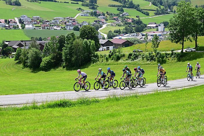 Die Ausreisser mit Viktor Soenens (BEL, Soudal - Quickstep Devo Team), Richard Riska (SVK, Hrinkow Advarics), Emanuel Zangerle (AUT, Team Vorarlberg), Milan Kadlec (CZE, Team Elkov Crypto4me), Otto van Zanden (NED, Azerion  - Villa Valkenburg), Manuel Oioli (ITA, Swatt Club, Key Locke (USA, Team USA), Eric Meinberg (GER, Benotti Berthold), 4. Etappe Aigen - Schlägl - Aigen - Schlägl, Oberösterreich Rundfahrt