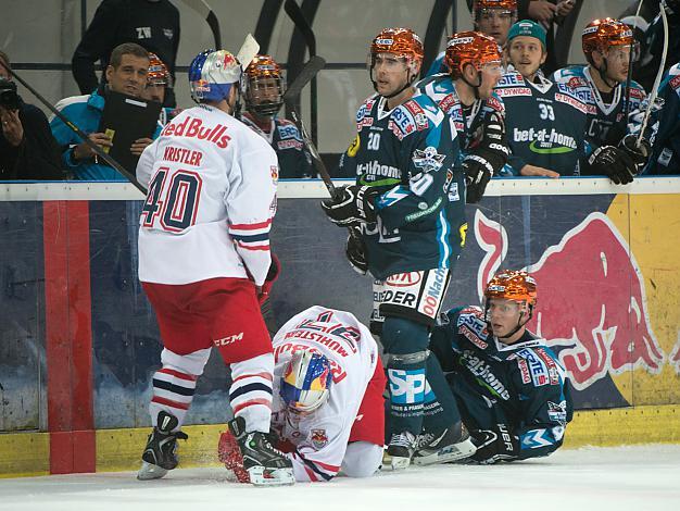 Brad Moran Linz und Andreas Kristler, Salzburg, EHC Liwest Black Wings Linz vs EC Red Bull Salzburg