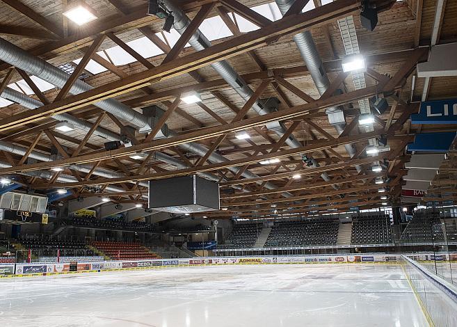 Eishalle innen, leer,  Eishockey,  4. Viertelfinale EHC Liwest Black Wings Linz vs EC KAC