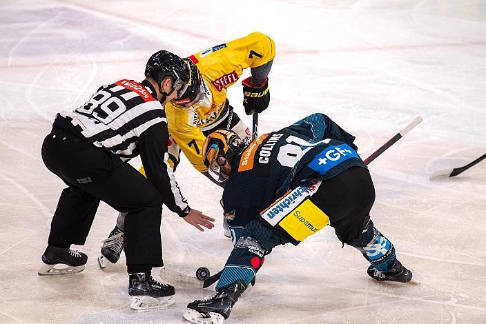 Zintis Nauris Zusevics (spusu Vienna Capitals), Sean Collins (Steinbach Black Wings Linz) Steinbach Black Wings Linz vs spusu Vienna Capitals, ICE Eishockey Liga, Linz AG Eisarena