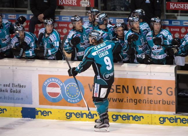 Brian Lebler (EHC Liwest Black Wings Linz)  EHC Liwest Black Wings Linz vs UPC Vienna Capitals