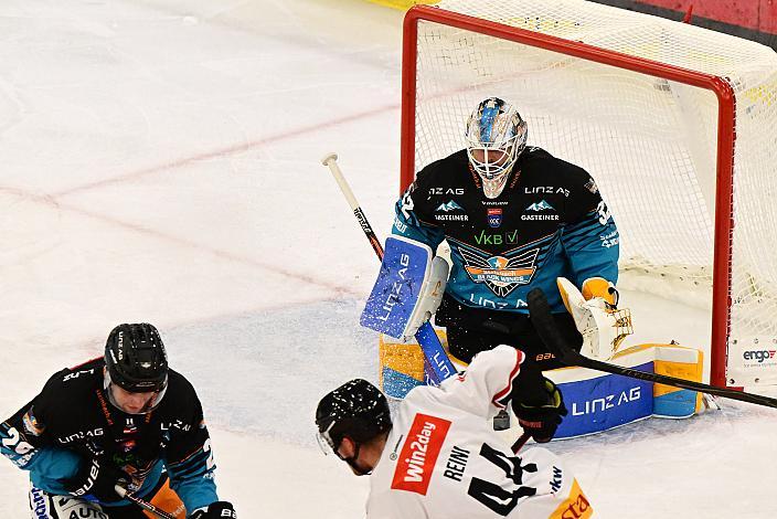 Tormann Rasmus Tirronen (Steinbach Black Wings Linz) 1. Runde ICE, Steinbach Black Wings Linz vs Pioneers Vorarlberg , Linz AG Eisarena 
