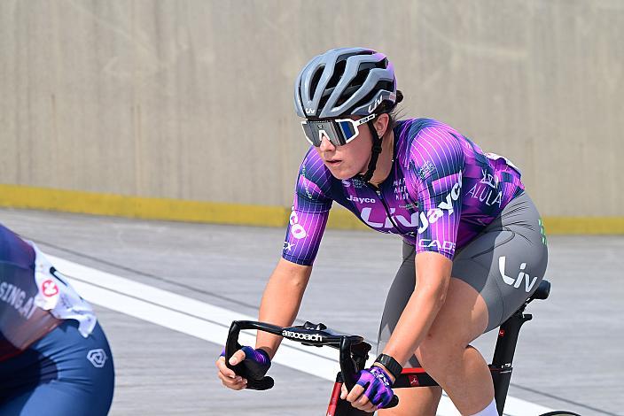 Leila Gschwendtner (AUT, Liv-Alula-Jayco), Staatsmeisterin, Omnium , Hello Yellow Velodrom Linz, Rad Bahnstaatsmeisterschaft 2025