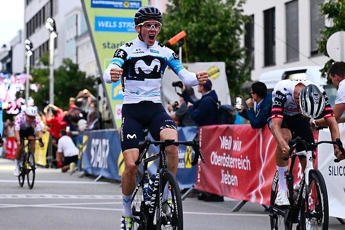 Sieger Gregor Mühlberger (AUT, Movistar Team)., Herrenrennen, Kriterium Wels, 
