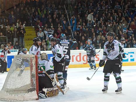 Matthias Iberer, Feiert, EHC Liwest Black Wings Linz vs HDD Telemach Olympija Ljubljana