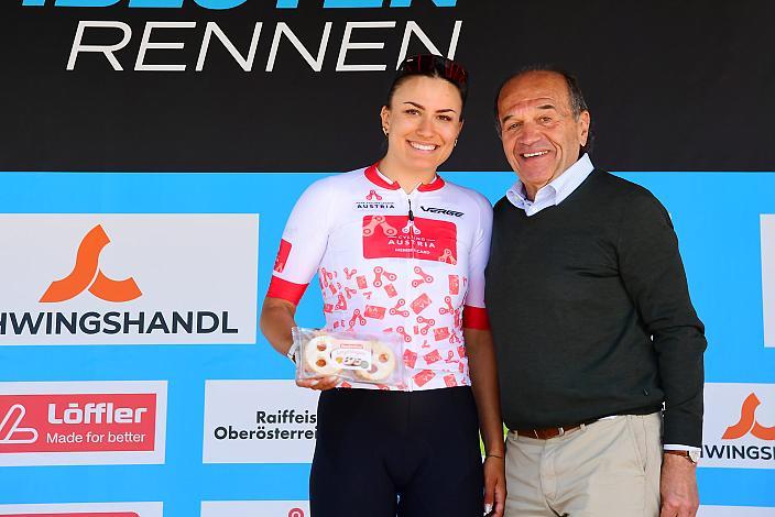 Siegerin und führende Road Cycling League Tabea Huys (AUT, Tirol Woman Cycling),  Damen Elite, U23, Road Cycling League Austria, 64. Raika Kirschbluetenrennen, Wels, Oberösterreich