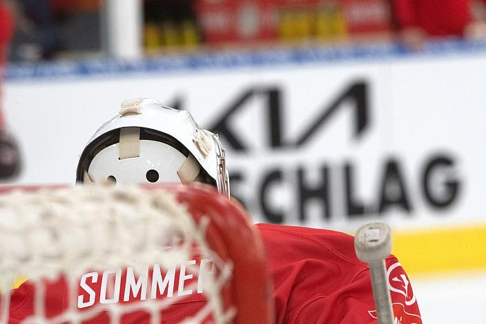 Tormann Leon Sommer (AUT)  Österreich vs Tschechische Republik, Eishockey Nationalteam, Testspiel Linz, Oberösterreich 