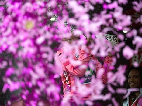 Nairo Quintana, COL (#121, Movistar Team) in Rosa