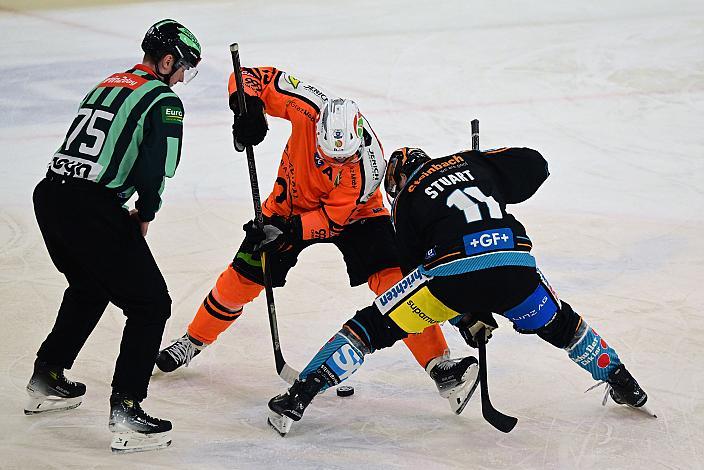 Michael Schiechl (Moser Medical Graz 99ers), Brodi Stuart (Steinbach Black Wings Linz) Win2Day ICE Hockey League,  5. Viertelfinale, Steinbach Black Wings Linz vs Moser Medical Graz 99ers,  Linz AG Eisarena 