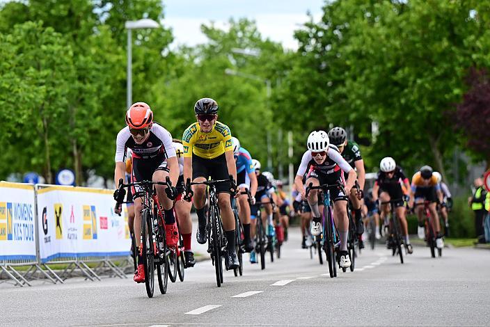 Zielsprint Sieger Tim Niklas Brehme (GER), Führender Kids Trophy Marc Hierschläger (AUT) 30.05.2024 Rad 1b Etappe Sportland NOE WOMENS  KIDS Tour