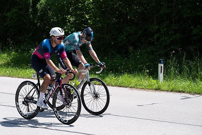 Die Ausreisser Lorenzo Ginestra (ITA, Swatt Club), Leon Arenz (GER, Rembe - rad-net), 4. Etappe St.Florian /Asten - Hinterstoder/Höss 15. Int. Raiffeisen OÖ-Radrundfahrt UCI Kat. 2.2