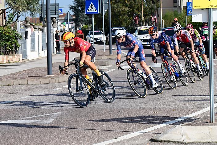 Die Ausreisser mit Tobias Bayer (AUT, Alpecin-Deceuninck), und dem Sieger Magnus Kort (DEN, Uno-X Mobility), Anders Foldager (DEN, Team Jaco-AlUla),  Kyrylo Tsarenko (KAZ, Corratec Vini Fantini),  Veneto Classic, Soave - Bassano del Grappa,, Veneto
