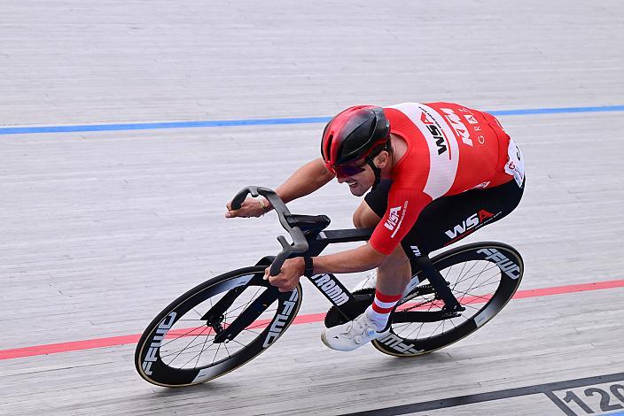 Omnium Meister Maximilian Schmidbauer (AUT, WSA KTM Graz), Hello Yellow Velodrom Linz, Rad Bahnstaatsmeisterschaft 2025