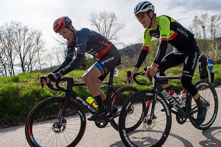  Mathias Reutimann (SUI, Team Felt - Felbermayr), Dominik Amann (AUT, Team Vorarlberg) 63. Saison Eroeffnung Leonding Herren, Road Cyling League Austria