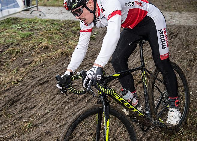 07.01.2018, St. Pölten, AUT, Rad Querfeldein Staatsmeisterschaft Elite Herren, 2018, St. Pölten, Niederösterreich, im Bild Gregor Raggl (AUT, Möbel Märki MTB Pro Team) Staatsmeister 2018 //  during cycling cross championship, St. 