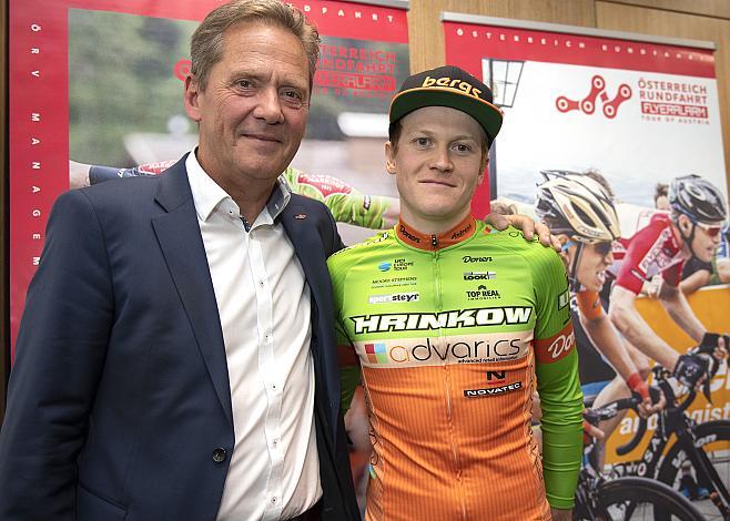 Franz Steinberger (Ã–-Tour Direktor), Dominik Hrinkow (AUT, Hrinkow Advarics Cycleang Team)  Ã–sterreich Rundfahrt