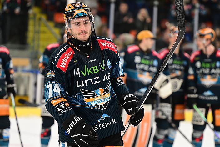 Spieler des Abends Nico Feldner (Steinbach Black Wings Linz) Steinbach Black Wings Linz vs EC Red Bull Salzburg, Linz AG Eisarena 