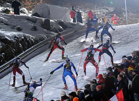 Das Staffelfeld in der Mauer von Ruhpolding.