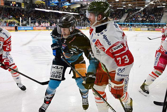 Sean Collins (Steinbach Black Wings Linz), Philip Samuelsson (HCB Suedtirol Alperia), 23. Runde ICE, Steinbach Black Wings Linz vs HCB Suedtirol Alperia, Linz AG Eisarena 