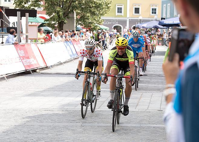 Riccardo Zoidl (AUT, Team Felbermayr Simplon Wels), Roland Thalmann (SUI, Team Vorarlberg Santic) 2. Etappe Wels - Ried im Innkreis