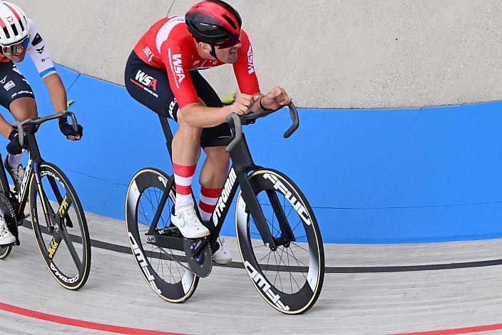 Omnium Meister Maximilian Schmidbauer (AUT, WSA KTM Graz), Hello Yellow Velodrom Linz, Rad Bahnstaatsmeisterschaft 2025