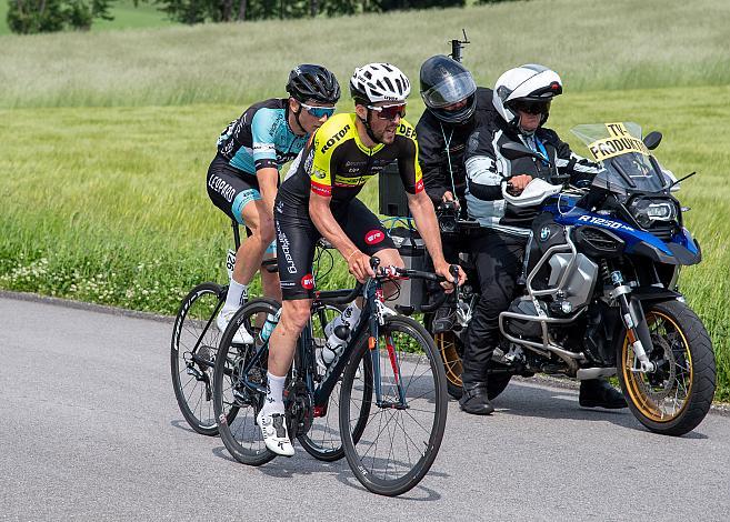Alexis Guerin (FRA, Team Vorarlberg), Jan Maas (NED, Leopard Pro Cycling) 2. Etappe Eferding - Oberneukirchen, Int. Raiffeisen Oberösterreich Rundfahrt UCI Kat. 2.2