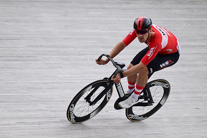 Omnium Meister Maximilian Schmidbauer (AUT, WSA KTM Graz), Hello Yellow Velodrom Linz, Rad Bahnstaatsmeisterschaft 2025