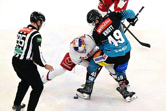 Graham Knott (Steinbach Black Wings Linz), Lucas Thaler (EC Red Bull Salzburg), 8. Runde ICE, Steinbach Black Wings Linz vs EC Red Bull Salzburg, Linz AG Eisarena 